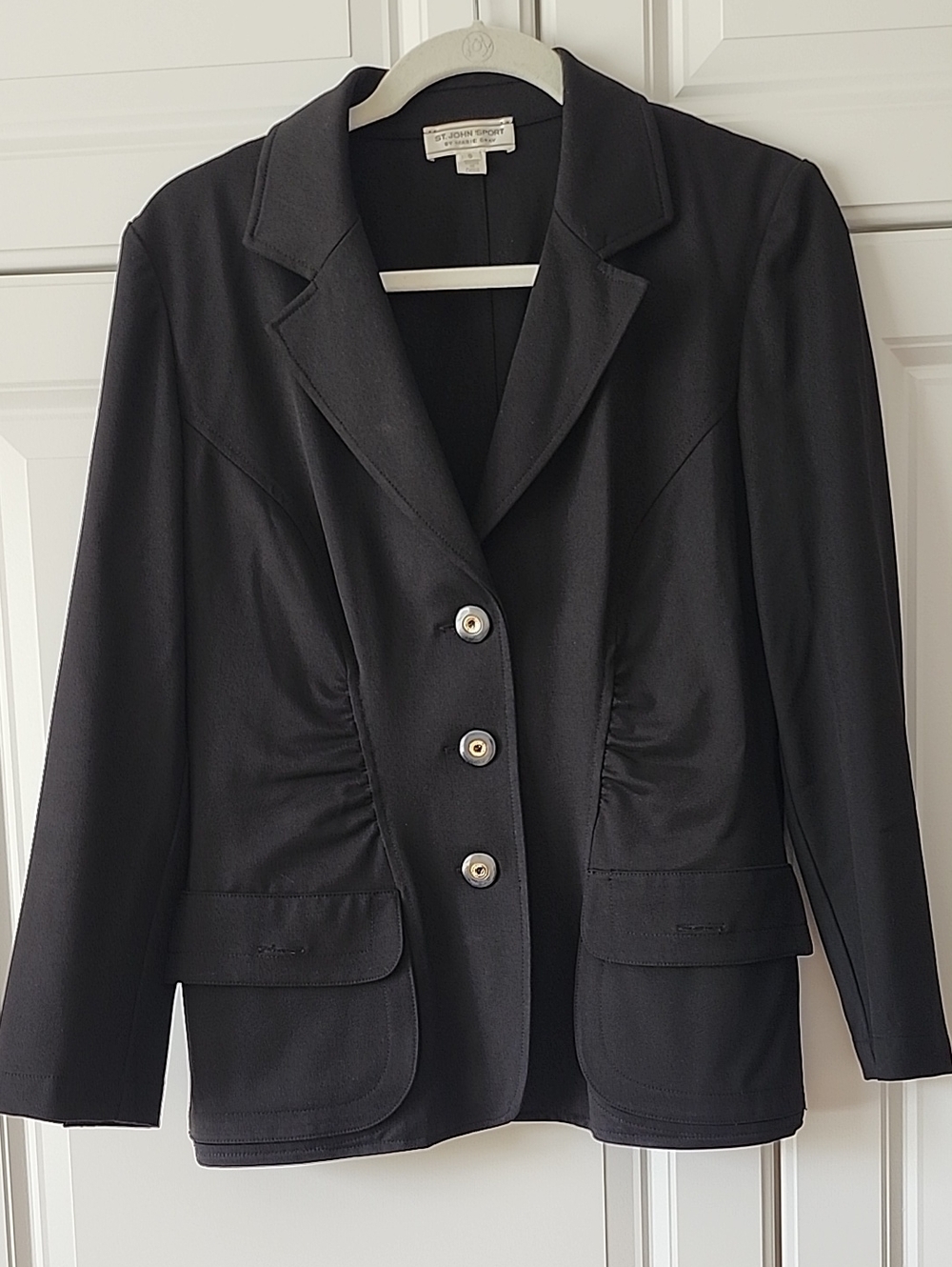 St. John Sport by Marie Gray Black Tailored Knit Blazer
